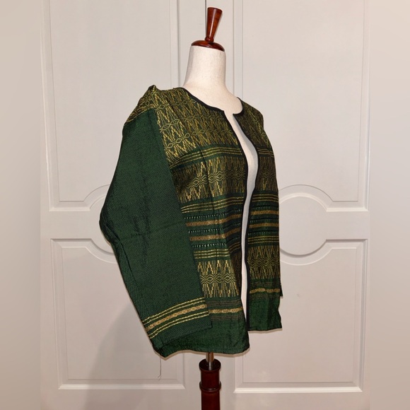 Hand loom vintage blazer made in Oaxaca mex. - Picture 4 of 6